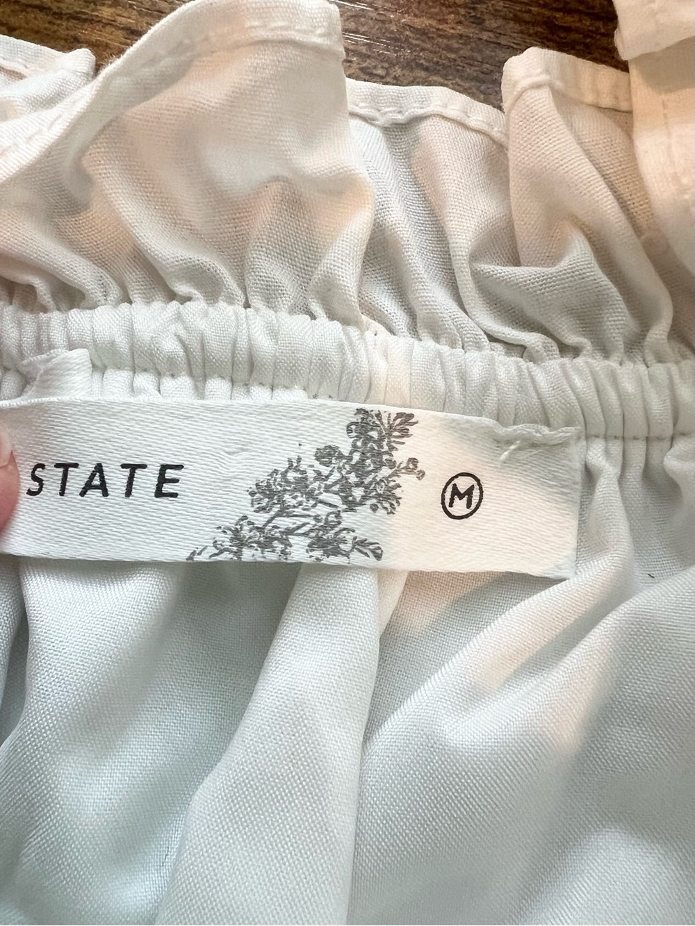 Altar’d State White Cotton Tiered Maxi Dress Pockets Cottagecore M - Picture 4 of 13